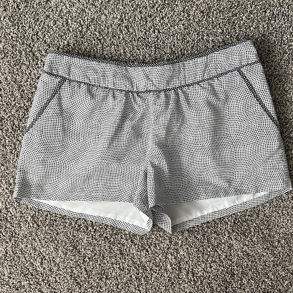 Black + White Patterned Shorts